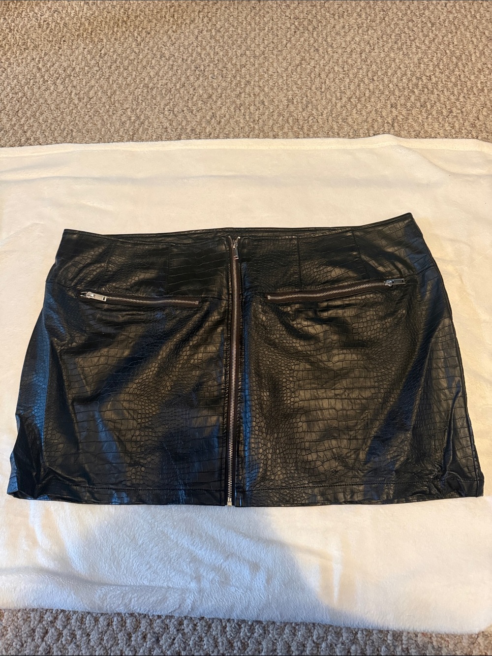 Faux Leather Black Skirt